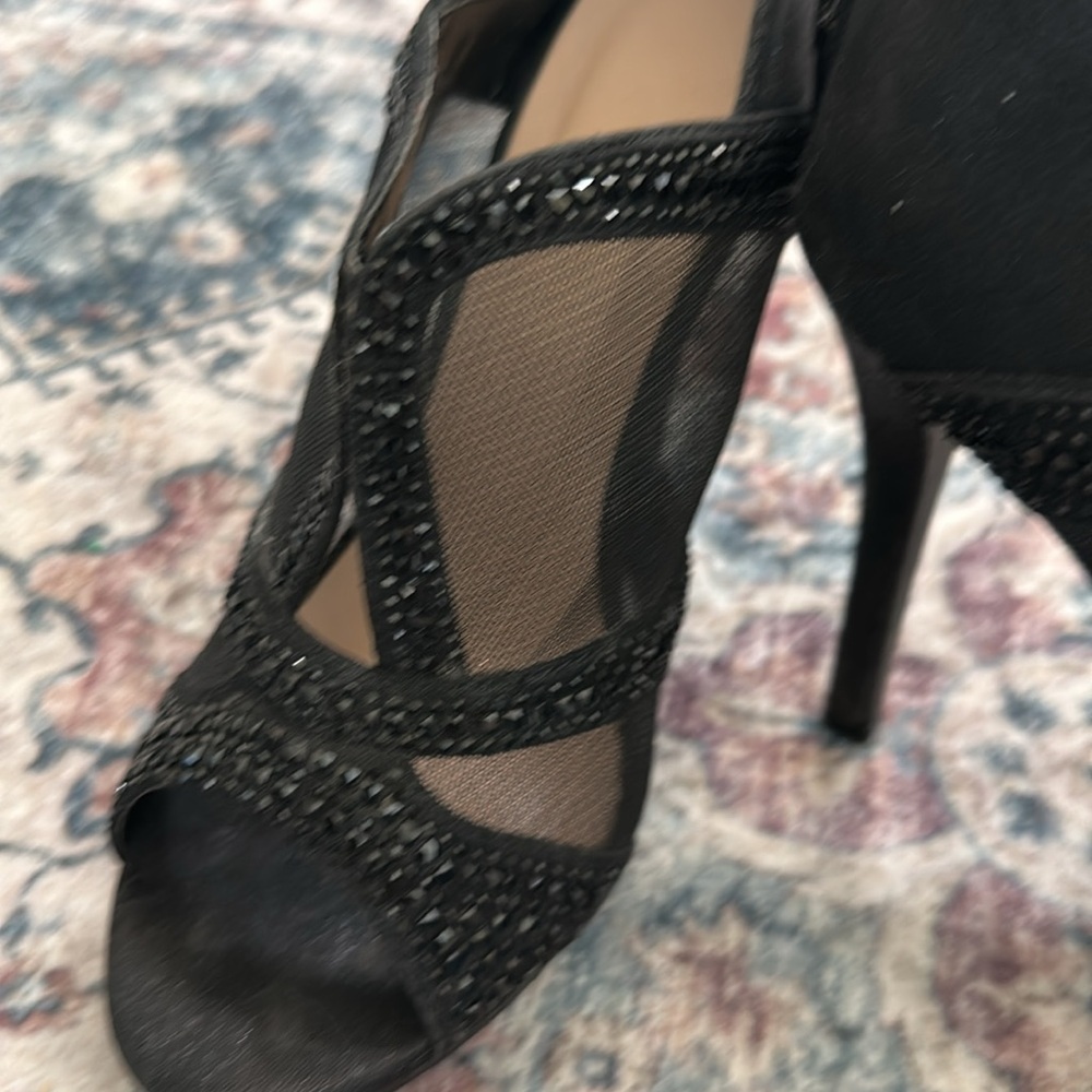 Black formal high heel shoes, size 6 1/2 - Picture 2 of 2